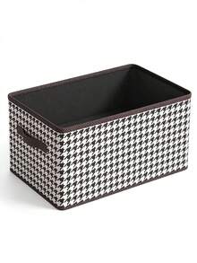 2/5pcs Foldable Fabric Storage Box With Lid And Handle, Made Of Durable Non-Woven Fabric, Suitable For Wardrobe, Bedroom, Dormitory, Camping, And Travel - Classic Design Space-Saving Wardrobe Organizer, Under-Bed Storage - Multicolor - View 4