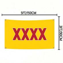 1 chiếc cờ in họa tiết bia/rượu bằng polyester 90x150cm (3x5ft), phù hợp trang trí phòng hoặc gara, cũng có sẵn kích thước 4x6ft (120x180cm) - Xem 3