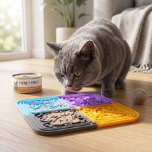 1pc Silicone Pet Licking Mat With Strong Suction Cups, Slow Feeding Licking Mat For Dogs And Cats, Non-Slip Licking Mat To Relieve Anxiety, Reduce Boredom, For Bathing And Grooming Training, Dishwasher - Multi-color - View 7