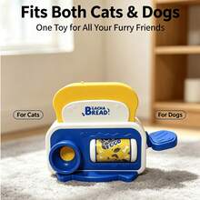 Bread-Style Interactive Pet Toy, Battery-Free Design. Press To Dispense Treats, Great For Indoor & Outdoor Use, Cat And Dog Friendly. Ideal Christmas & Halloween Gift Pick. - Multicolor - View 4