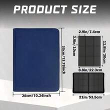 9-Pocket Card Album, Premium Zippered Trading Card Binder, 360-Side Double-Sided PU Material Card Album, Collector's Album, Card Holder For TCG, Sports Cards (6 Colors) - Multicolor - View 3