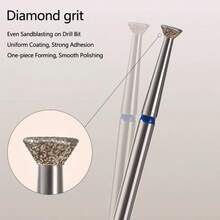 Small Disc-Shaped Diamond Grinding Bit; Rotary Bit For Russian-Style Cuticle Prep (Gel Removal); Accessory For Electric Nail Drill - Multicolor - View 3