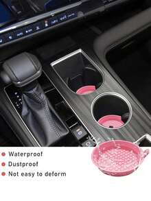Universal Auto Cup Holder Pads 1/2PCS, Flexible Silicone Recessed Drink Coasters, Anti-Slip Cup Mats, Daily Vehicle Interior Decorative Supplies - Type a - View 7