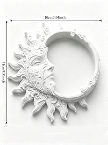 1pc Dark Sun God Relief Jewelry Tray, Vintage Mysterious Style Ring Necklace Earring Storage Dish, 3D Carved Craftsmanship, Desktop Decor, Niche Vanity Accessory Organizer Tray, Jewelry Box - Multicolor - View 12