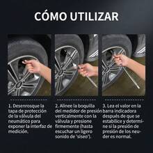 Medidor de Presión de Neumáticos de Varilla, Manómetro de Aire para Llantas de Auto, Camioneta y Moto, Lectura Precisa - A - Ver 7