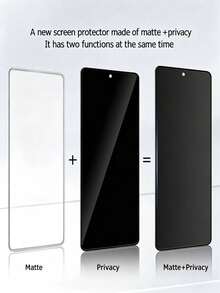 3pcs/Pack - Ceramic Matte Anti-Peeping Screen Protector, 9H Hardness Anti-Scratch, Hydrophobic Coating Anti-Fingerprint, Bubble-Free, Compatible With Phone Cases, Compatible With IPhone Duo/18 Pro/18 Pro Max/18/17E/17Pro Max/16Pro Max/15 Pro Max/14Pro Max/13Pro Max/12 Pro Max/11 Pro Max/17 Pro/16 Pro/15/14/13/12/11 And Other Series. - Black - View 4