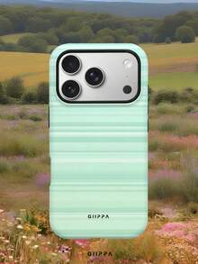 GIIPPA 1pc Light Green Horizontal Stripe Pattern Design, Phone 17 Pro Max Phone Case, Compatible With Phone 16 Pro Max, 15 Pro Max, 14 Pro Max, Korean Style High-End Fashion Fun Phone Case, Suitable For 11/12/13/14/15/16 Pro Max Plus, Elegant Design For Men And Women, Perfect Gift For Girlfriend On Christmas, Valentine's Day, Easter, Wedding Season And Birthday! - Light Green - View 6