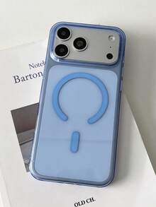 高透明硬 PC 磁吸手機殼，適用於 iPhone 18 Pro Max 18 Pro，支持無線充電，透明清澈，防摔防震保護殼 - 淺藍色 - 查看 7