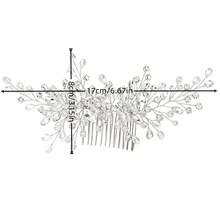1pc Shiny Plant Elegant Party Iron Hair Comb Bridal Wedding Hair Accessory All Seasons - Color - View 11