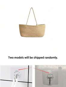 Wall-Mounted Woven Rope Storage Basket, 3-Tier Over-The-Door Hanging Basket, Bathroom Wall-Mounted Jute Storage Organizer, Decorative Nursery Storage Basket, Suitable For Small Gift Basket, Laundry Basket, Home Storage Organizer - Multicolor - View 13