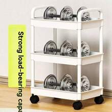Multi-Layer Gap Storage Cart, Slim Independent Rolling Storage Rack, Suitable For Small Spaces, Refrigerator Side Storage Rack, Kitchen Bathroom Miscellaneous Storage Portable Cart, Home Space-Saving Storage Accessory - Multicolor - View 4