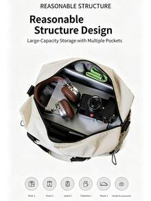 10cm Expandable Large Capacity Campus Shoulder Storage Bag, Personalized Color Graffiti Print Large Capacity Shoulder Bag, Campus Swimming Fitness Shoulder Storage Bag, Shoulder & Handheld Dual-Use, Large Capacity Travel Storage Bag, Multiple Colors Available, Unisex, All Season - Shoulder Storage Bag - View 3