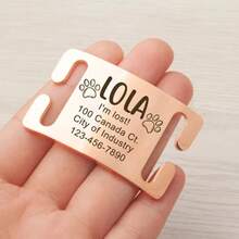 TONGFANTECH Custom Pet Engraved Personalized Pet Tag ID Engraved Name Collar Tag Bone Shape Stainless Steel Engraved Dog Tag Cat Tag Pendant - Multicolor - View 4