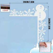 1pc White Wooden Snowman Snowflake Door Frame Corner Decoration, Cartoon Smiling Snowman Hollow Snowflake Design, Suitable For Room Door, Entryway, Fireplace, Door Lintel Christmas Scene Decoration, Simple Elegant Holiday Soft Decor Hanging Ornament, Great Gift For Christmas Family Gathering - Multicolor - View 11