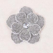 1pc Rhinestone Embellished Double Layer 5-Petal Flower Applique, Hand-Sewn DIY Clothing Trim Accessory, Suitable For Shoes, Hats, Bags, Hair Accessories - Multicolor - View 28