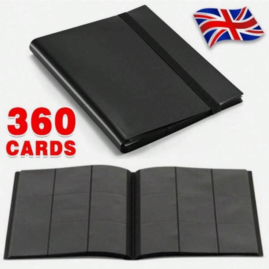 Trading Card Binder Album Folder 360 Cards P Ok Em On/MTG Sleeves Case - A - View 1