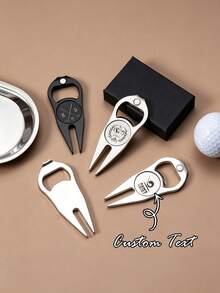 Personalized Engraved Golf Ball Hole Repair Tool, Personalized Magnetic Golf Ball Marker Gift, Engraved Bottle Opener Groomsman Gift, Gift For Father - Multicolor - View 7