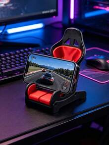 Racing Seat Style Phone Holder, Office Desk Phone Stand, Universal Desktop Smartphone Stand For Gaming, Video Watching, And Desktop Use - Multicolor - View 8