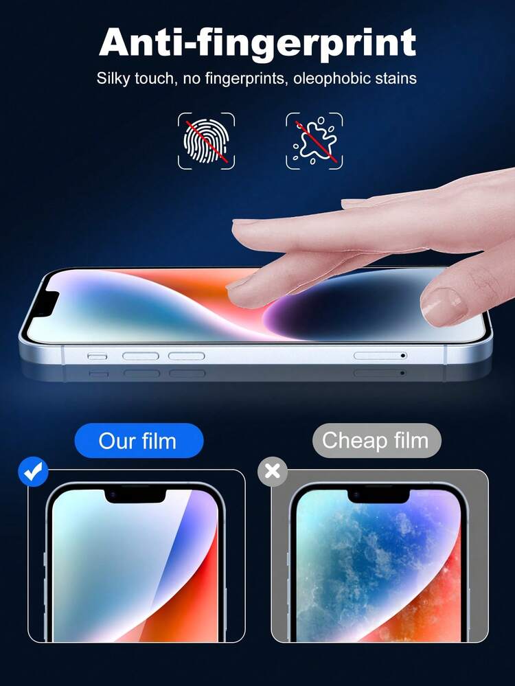 BOLLYMORE 3pcs Anti-Peeping Tempered Glass Screen Protector Compatible With Apple DUO/18/18 Pro/18 Pro Max/14 6.1 Inch, 13, 13 Pro 6.1 Inch, 15, 15 Pro Max, 16 Pro, 16 Pro Max, 17, 17 Pro, 17 Pro Max, AIR - 3pcs Privacy Glass - View 7