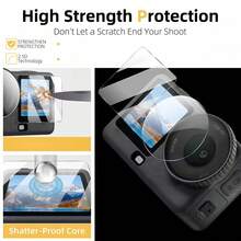 6pcs Tempered Glass Screen Protectors + 2pcs Lens Covers, Compatible With DJI Action 6/5 Pro/4/3 Front And Rear Screen Lens Tempered Glass Protective Film + Protective Cover, Ultra-Clear Tempered Glass Protective Film, Scratch-Resistant, Bubble-Free, Highly Scratch-Resistant. - View 6