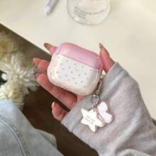 Clear Jelly Pink Polka Dot Compatible With Airpods 5 Protective Case, Wavy Contour Anti-Slip Earphone Cover + Cute Star Pendant Accessory Compatible With Apple Compatible With Airpods 5/4/2/3 Pro2 Earphone Protective Soft Shell, Birthday Holiday Gift - Pink Polka Dot + Pendant - View 16