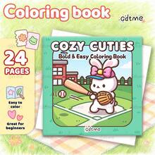 Charming Bunny Coloring Book: Bold-Easy Patterns Coloring Book For Adults And Children, Cute Bunny Rabbit Sports Daily‑Life Illustrations Coloring Pages, Holiday Present For School Supplies, Halloween, Christmas And Various Party Gatherings - Bunny - View 1