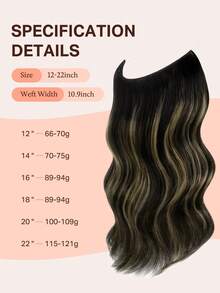 DOORES 12-22 Inch Halo Human Hair Extensions With Transparent Headband Invisible Wire, Seamless Real Remy Hair Adjustable Removable Clips - S1B/19/1B - View 6
