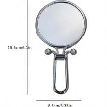 2X/5X/10X Magnifying Glass, Portable Handheld Mirror With Handle - Double-Sided Handheld Mirror, Premium Polished Metal & HD Clear Glass , Foldable Stand Dual‑Use Design ,For Girls & Makeup Enthusiasts,Portable Cosmetic Mirror For Dorm, Travel & Gift - Multicolor - View 2