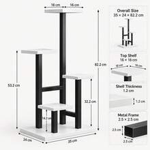 2026 New Model Movable Balcony Flower Rack, Living Room Floor-Standing Succulent Storage Shelf With Pot Holder In Wrought Iron Design - View 4