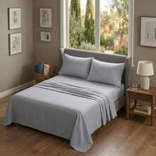 Sheet Sets with Pillowcases - Light Grey - View 6