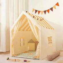 Rumah Bermain Kastil Anak, Kastil Mainan yang Indah, Markas Rahasia Eksklusif Anak, Rumah Bermain Portabel untuk Tidur Siang, Penggunaan Dalam dan Luar Ruangan, Cocok untuk Pantai dan Halaman Rumput - Aprikot - View 4