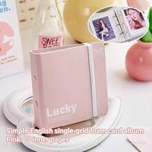 Highly Attractive Fresh Style Foam Card Album, -Inspired Photo Album, Mini Loose-Leaf 3-Inch Card Storage Binder For Girls - D-Multicolor - View 8