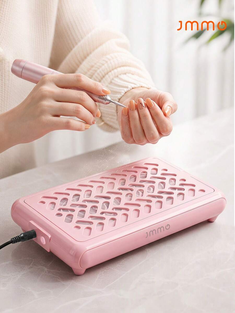 JMMO Nail Dust Collector With UK Plug, Low Noise Nail Vacuum Dust Extractor Fan, Portable Nail Art Manicure Table Suction Machine For Salon Home Use - UK Plug(220-240V) - View 1