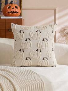 1pc Halloween Pumpkin Ghost Embroidered Pillow Case, Home Living Room Bedroom Sofa Decorative Cushion Cover - Multicolor - View 16