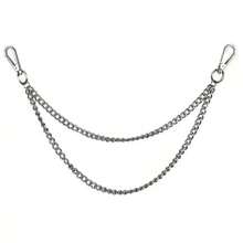 1pc Minimalist Fashion Men's Jeans Chain Punk Style Hip Hop Pants Chain Waist Chain Women's - Silver - View 2