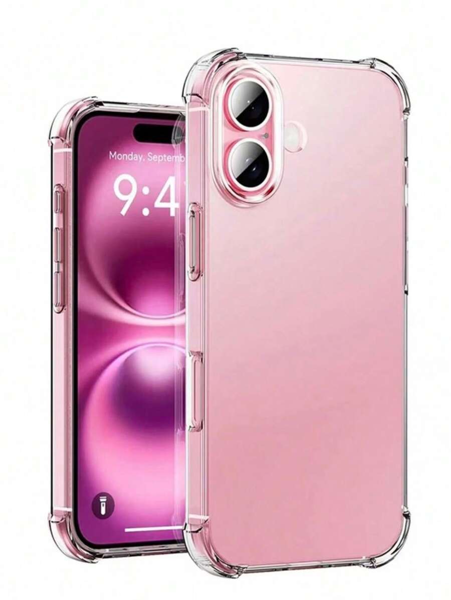 Shockproof Silicone Soft Case Compatible With Iphone 16 Pro Max, Ultra-Thin Transparent Back Cover, Compatible With Apple 16 Plus Pro Max 16+ 16Pro, Slim Shell, Waterproof, Anti-Fall, Anti-Scratch - Clear - View 1
