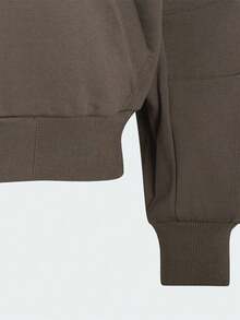 Adidas Originals Jaket Sweatshirt Rajut Pria P ESS FZ HD KR6986 - Coklat - View 5