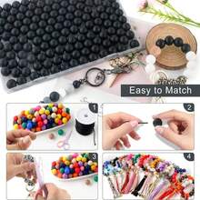 20/36 Buah Manik-Manik Bulat Silikon 1,5 Cm/0,59in, Cocok untuk Pembuatan Perhiasan, Gantungan Kunci DIY, Kalung, Gelang, dan Bahan Kerajinan Tangan, Perlengkapan Pembuatan Perhiasan, Tersedia Berbagai Warna - MultiWarna - View 5
