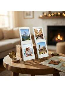 1-3pcs White Mini Instant Photo Frames, Easel-Style Photo Display Stands, Reusable Desktop Photo Decor, Suitable For Various Occasions, Ideal Gift For Friends And Family, Perfect For Birthdays, Anniversaries And Holidays - A - View 4
