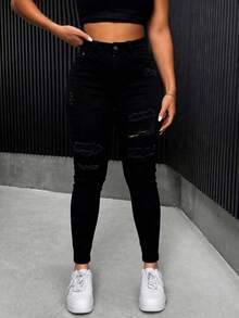 Women Jeans - Black - View 2