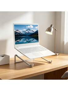 Foldable Laptop Stand For Desk, Universal Laptop Vertical Ventilation Stand, Silver - Multicolor - View 3