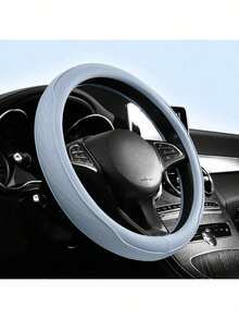 1pc Universal PU Leather Car Steering Wheel Cover, Anti-Slip Breathable Diamond Pattern Steering Wheel Protector, Highly Attractive Women's Car Interior Decor Accessory - Multicolor - View 14