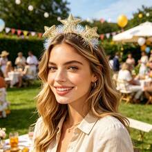1pc/Set - New Year Party Sequin Five-Pointed Star Christmas Headband Birthday Wedding Decoration Star Crown Headband - View 9