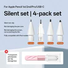4PCS Replacement Tips For Apple Pencil, Compatible With IPad Pencil 1st And 2nd Generation - Multicolor - View 15