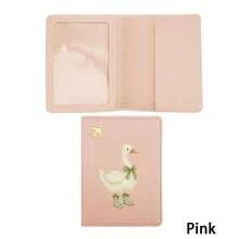 1pc Cute Duck Print PU Passport Holder, Gold Embossed Airplane Pattern Passport Cover, Portable Travel Wallet, Travel Accessory And Holiday Gift - Duck - View 15