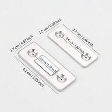 2 Pcs Invisible Cabinet Door Catch No Drilling ABS Plastic Sliding Wardrobe Closet Hardware - Multicolor - View 6