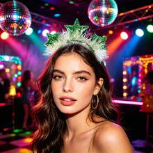 1pc/Set - New Year Party Sequin Five-Pointed Star Christmas Headband Birthday Wedding Decoration Star Crown Headband - View 6