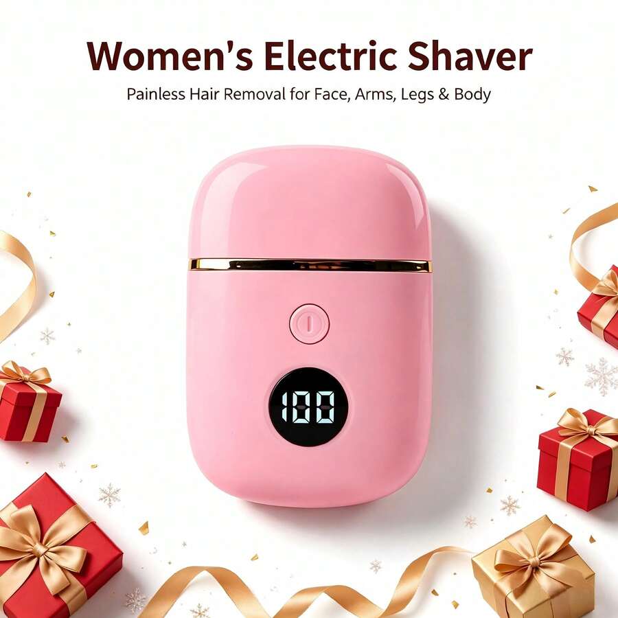 Women's 2-In-1 Bikini Trimmer & Body Hair Shaver – USB Painless Hair Removal Device For Legs, Underarms, Face, And Bikini Line; Portable & Multifunctional – Ideal For Grooming And Travel. - View 1