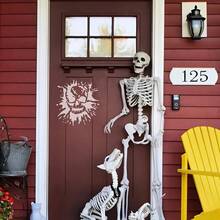 4 Skull Stencils, 7.87 Inch Reusable Painting Templates, Suitable For Spray Paint, Paper Cutting And Graffiti, Ideal For Wood, Fabric, Wall Art, Motorcycle And Home Crafts - White - View 6