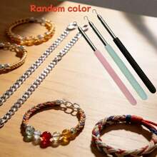 Pengait Gelang Perhiasan Cepat Pakai dari Baja Tahan Karat yang Modis, Aksesori Pengikat Pergelangan Tangan, Mudah Dipasang/Dilepas, Alat Perakitan Perhiasan Tanpa Ribet, Batang Pembantu yang Praktis - MultiWarna - View 4